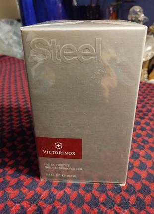 Туалетная вода victorinox steel для мужчин швейцарская 100 мл.