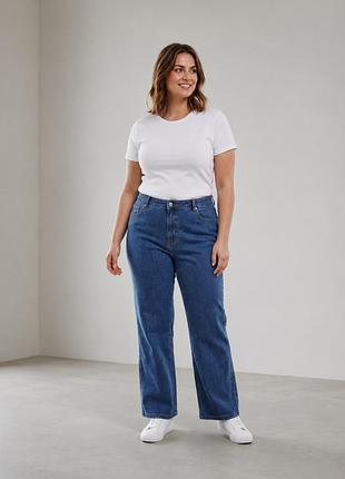 Жіночі джинси кльош / wide leg сині, розмір l–xl (eu 42–44)
