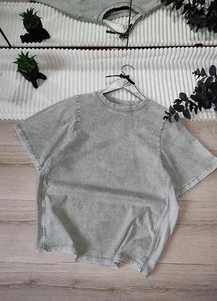 Плотная вываренная футболка zara p s