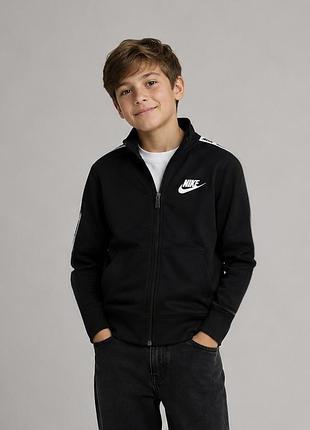 Олімпійка зіпка nike чорна для хлопчика 12–13 років (146–156 см) оригінал