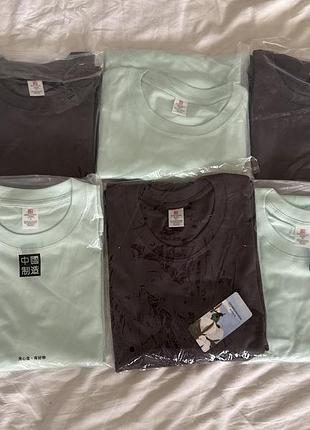 Футболки; унісекс; темно -сірий, мʼятний, 100% cotton.