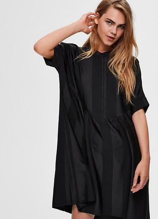 Selected femme сатиновое платье оригинального кроя р.36