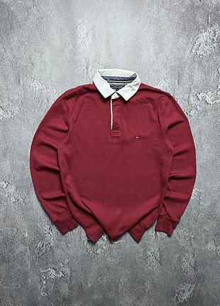 Vintage винтажное регби tommy hilfiger томми хилфигер big logo old money олд мани size m размер м