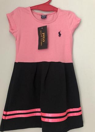 Нове дитяче плаття polo ralph lauren оригінал / рожева трикотажна сукня 3-4 роки (98-104 см)