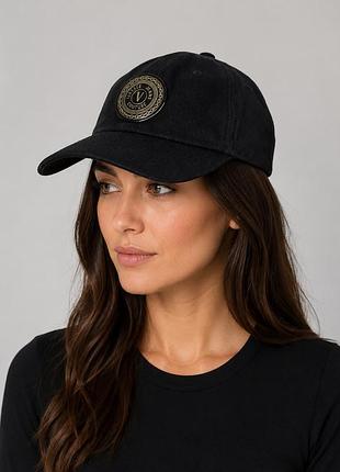 Кепка versace jeans couture чорна велюрова / вельветова one size