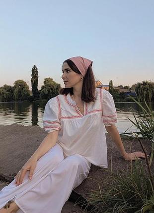Бавовняна вишита сорочка