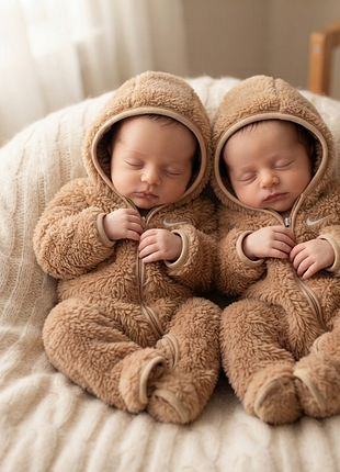 Оригінал!!!дитячий флісовий комбінезон nike baby hooded sherpa coverall