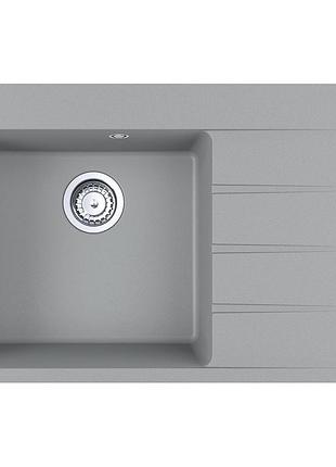 Кухонна мийка franke centro cng 611-78 tl (114.0630.477) гранітна - крило праворуч - сірий камінь