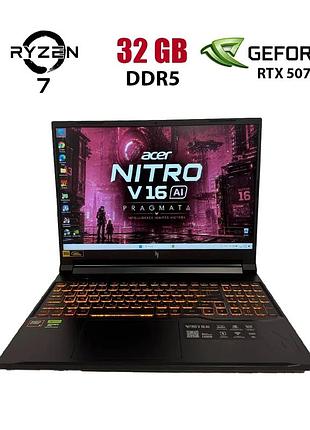 Игровой ноутбук б-класс acer nitro v 16 anv16-42 / 16" (1920x1080) ips / amd ryzen 7 260 (8 (16) ядер по 3.8 - 5.1 ghz) / 32 gb