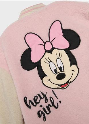Плюшева куртка-бомбер «minnie mouse» для дівчинки