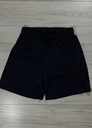 Черные спортивные шорты андер армор under armour train stretch shorts, l, оригинал