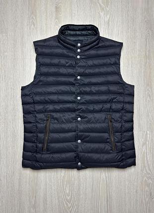 Двостороння пухова жилетка hackett london reversible down gilet (розмір l)