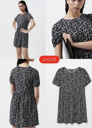 1+1=3 🎁 сукня babydoll з квітковим принтом cropp s