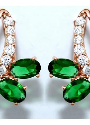 Сережки xuping позолота хр висота 1,9 см. ширина 1,1 см.