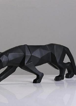 Статуэтка черная пантера фигурка для интерьера черная пантера 25* 4,5*8 см. декор пантера черного цвета