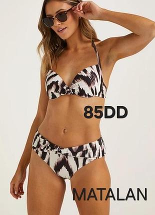 85dd, 85e, 38dd, купальник matalan, мягкая чашка на косточках, плавки средней посадки с подворотом, абстрактный принт