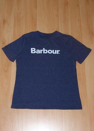 Тёмно синяя мужская футболка barbour london t-shirt big logo polo ck era original xs-s  nike ea7 lv