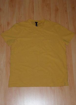Жёлтая мужская футболка h&m premium men ck tee t-shirt era yellow polo original l-xl-xxl(2xl) carhartt usa