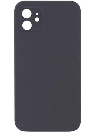 Чохол silk square full camera protective (aa) no logo для apple iphone 11 (6.1") сірий / dark gray