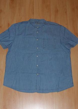 Джинсова сорочка з коротким рукавом/шведка tu jeans men shirt polo ck orra original xxl(2xl)-3xl levis