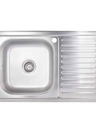 Мийка накладна 500х800х160мм 1 5080-l, satin 0,6мм brin5080lsat06 тм brinex