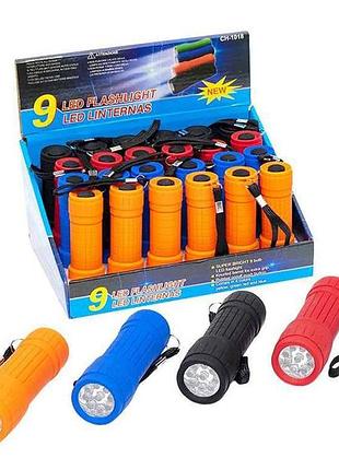 Фонарь батарейка noch-1018 ручной 9led flashlight 3r03 тм opv