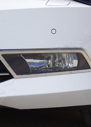 Окантовки противотуманных фар omsaline (2 шт., нержавейка) для skoda superb 2015-2024 гг
