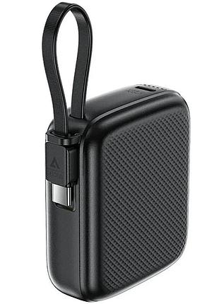 Зовнішній акумулятор acefast m15-10000 pd20w power bank with cable black