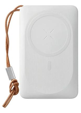 Зовнішній акумулятор veger 10000 mah with wireless charging compatible with magsafe pd qc3.0 2a 20w magon (vp1151 / w1151) white