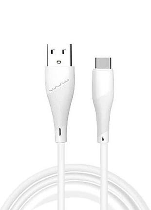 Кабель wuw-x196 usb type-c 2,4а white