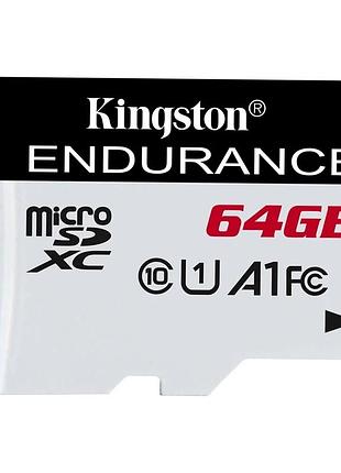 Карта пам'яті microsdxc (uhs-1 u1) kingston endurance 64gb class 10 а1 (r95mb/s, w30mb/s)