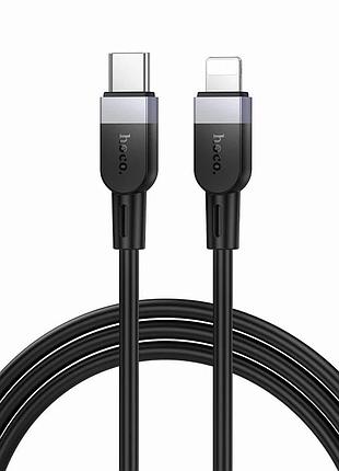 Кабель hoco x109 energy pd silicone charging data cable ip(l=1m) black