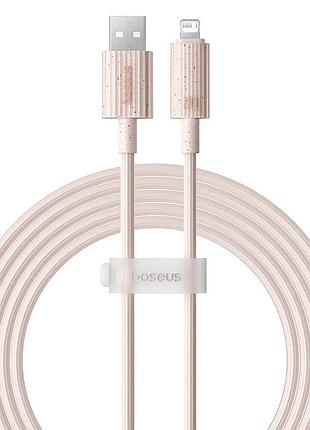 Кабель baseus habitat series fast charging cable type-c to ip 20w 2m wheat pink