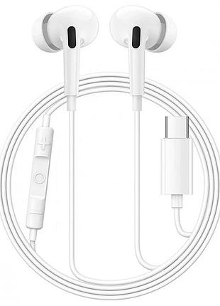 Навушники дротові baseus encok cz18 wired earphones moon (type-c) white