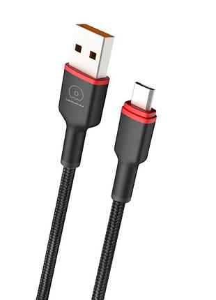 Кабель wuw-x203 usb type-c 2,4a 1m black