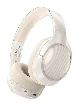 Бездротові накладні навушники acefast h5 active noise cancelling wireless headset milky white