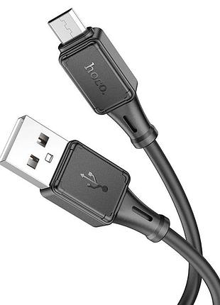Кабель hoco x101 assistant silicone charging data cable micro black