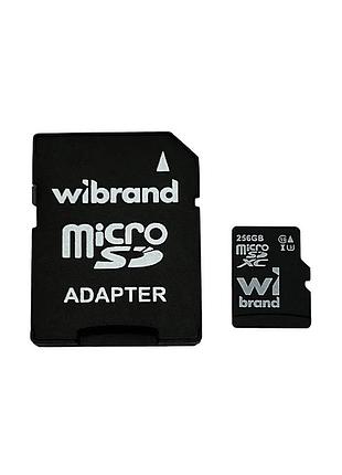 Карта пам'яті microsdxc (uhs-1 u3) wibrand 256gb class 10 (adapter sd)