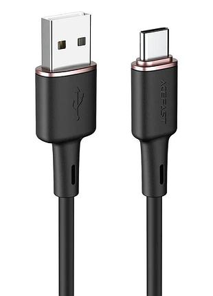 Кабель acefast c2-04 usb to type-c 3a, 1.2m, silicone, zinc connectors, black