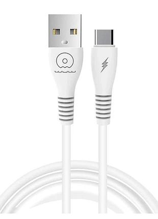 Кабель wuw-x195 usb type-c 2,4a 1m white