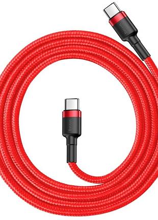 Кабель baseus cafule usb cable type-c-type-c 3a 1m red