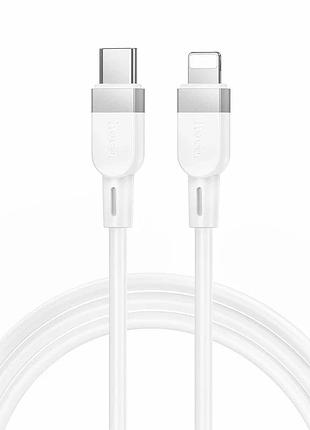 Кабель hoco x109 energy pd silicone charging data cable ip(l=1m) white