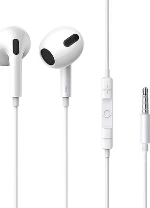 Навушники дротові baseus encok h17 (3.5mm) white