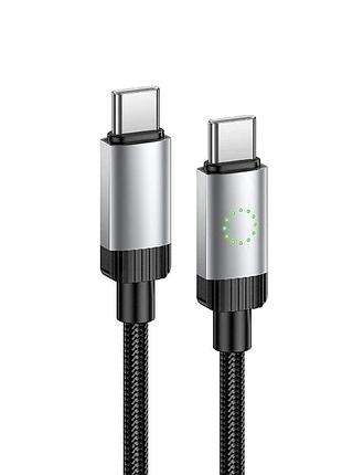 Кабель hoco x117 star 60w charging data cable c to c black