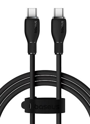 Кабель baseus pudding series fast charging cable type-c to type-c 100w 1.2m cluster black