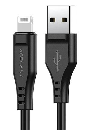 Кабель acefast c3-02 usb to ip 2.4a, 1.2m, tpe, tpe connectors, black