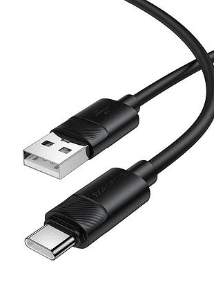 Кабель borofone bx123 leya silicone charging data cable type-c black