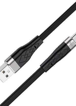 Кабель hoco x53 usb to type-c 3a, 1m, silicone, aluminum connectors, black