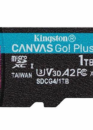 Карта пам'яті microsdxc (uhs-1 u3) kingston canvas go! plus 1tb class 10 a2 v30 (r200mb/s, w-160mb/s)
