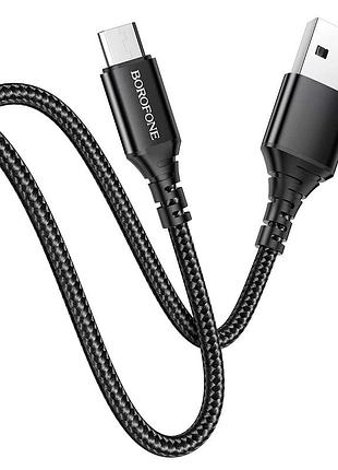 Кабель borofone bx54 ultra bright micro-usb 1m 2.4a black
